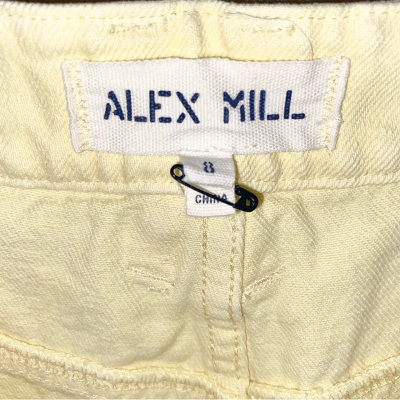Alex Mill Patrick High-Rise Wide-Leg Yellow Denim Jeans - Picture 6 of 7